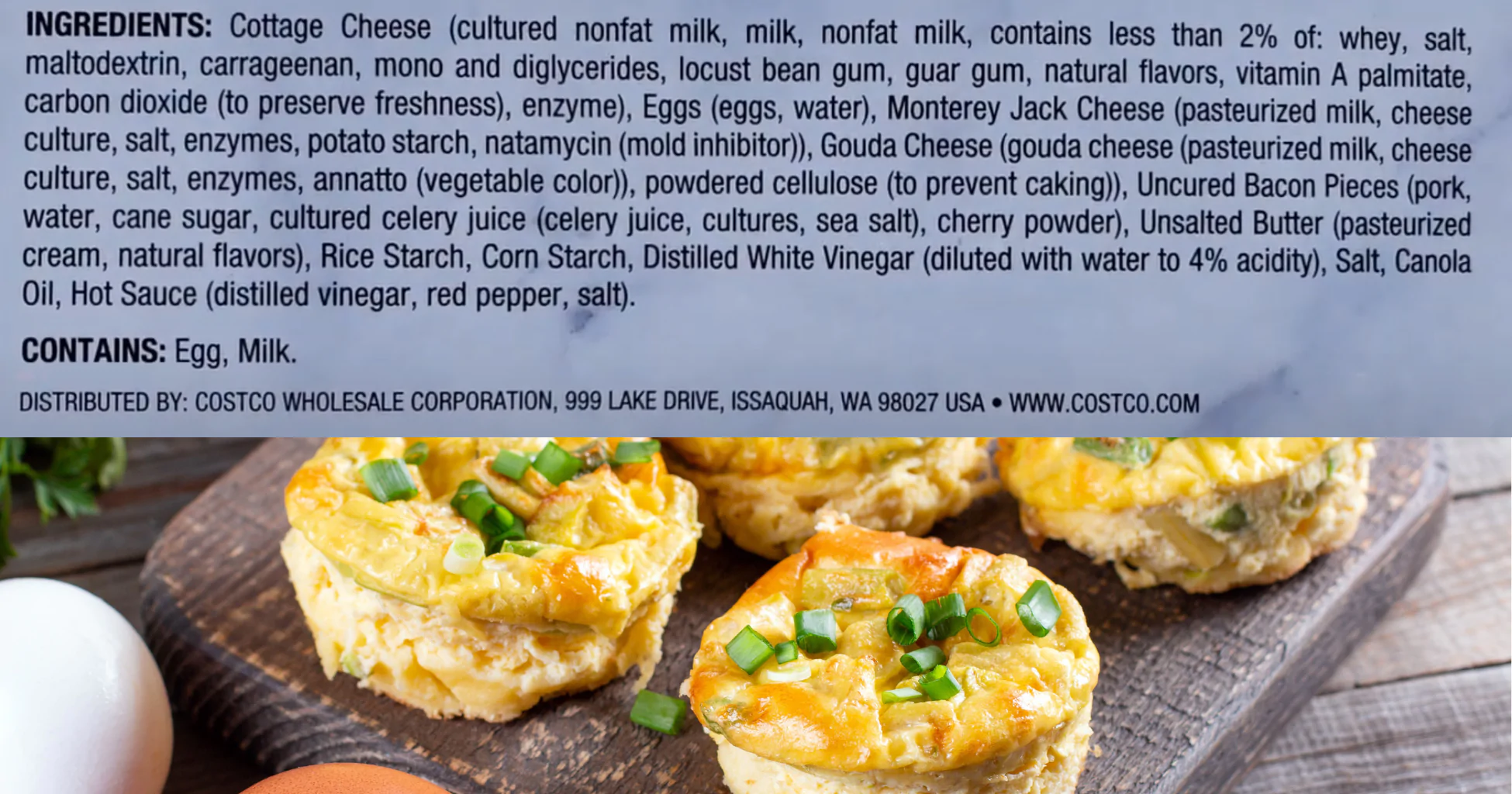 Costco Kirkland Signature Sous Vide Egg Bites Uncured Bacon And Gouda ...